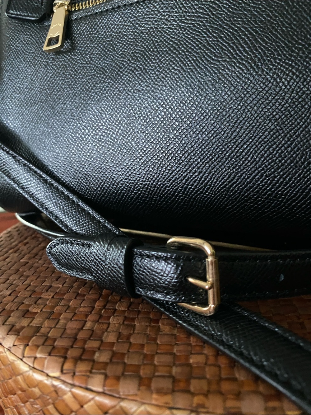 Coach Rowan Satchel with dual top handles and CB Strap Cross-grain Leather - Picture 7 of 14